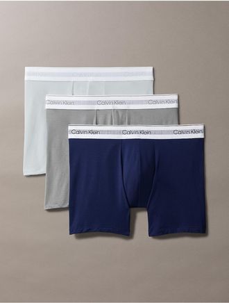 Calvin Klein Mens Icon Modal Mesh 3-Pack Boxer Brief - Multi - XL