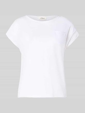 s.Oliver Red Label Regular Fit T-Shirt aus reiner Baumwolle in Weiss, Gr&ouml;&szlig;e 34