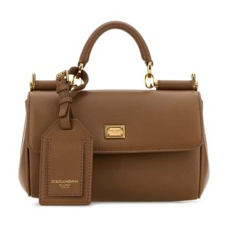 Dolce & Gabbana Handbags, female, Brown, Size: ONE SIZE My Sicily Handbag