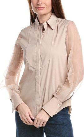 Brunello Cucinelli Silk Sleeve Blouse