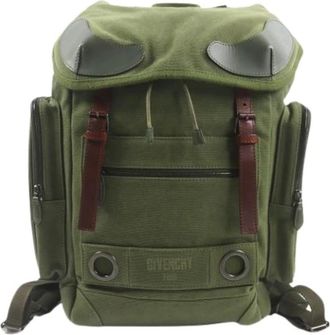 Givenchy Pre-owned Backpacks, male, Green, Size: ONE SIZE Pre-owned Canvas Backpack