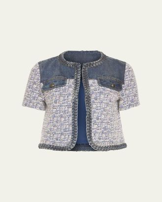 Ramy Brook Libby Mixed-Media Jacket