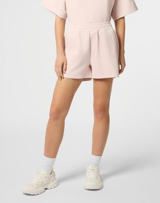 Plein Sport Loose Fit Shorts Icon Scratch Women in Rose/pink at Nordstrom, Size X-Large
