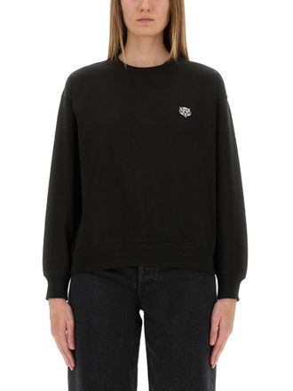 Kenzo Black Embroidered Crew Neck Sweatshirt