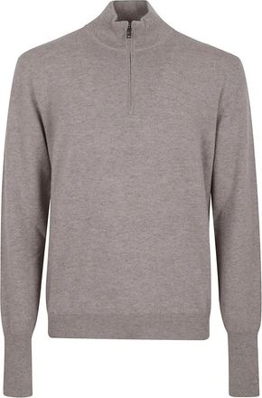 Ballantyne Kasjmier Half-Zip Pullover Sweater - Heren - Cashmere truien - Beige - 3XL - Kasjmier - Truien & Vesten