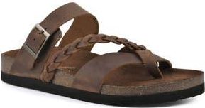 White Mountain Hazy Leather Footbed Sandal in Whiskey/Leather at Nordstrom Rack, Size 10