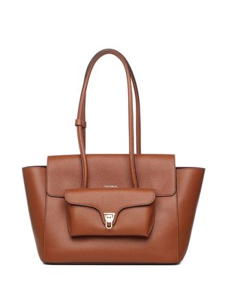 Coccinelle Double Beat leather tote bag - women - Leather/Polyurethane/Polyester - One Size - Brown