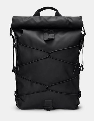 Rains Womens Rains Trail Cord Rolltop Backpack - Black - Size: ONE size