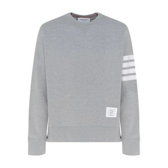 Thom Browne Sweatshirts, male, Gray, Size: M Classic Loopback 4-Bar Sweatshirt