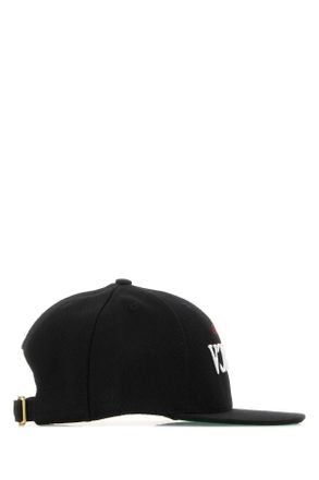 Willy Chavarria Mens Black Canvas Baseball Cap Exterior: Polyester Cappelli Hat
