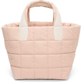 VeeCollective Small Porter Quilted Recycled Nylon Tote in Cameo Rose Pnk at Nordstrom