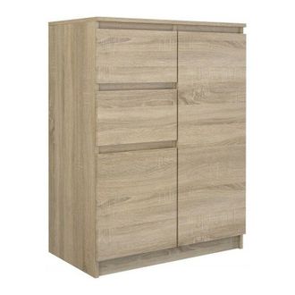 Hucoco Parma C&oacute;moda Moderna Para Dormitorio / Sal&oacute;n / Oficina 97x70x40 Cm Aparador Mueble De Entrada Con 2 Puertas Y 2 Cajones Dise&ntilde;o Moderno