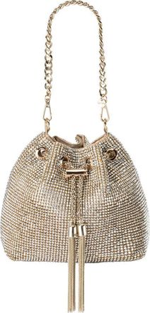Olga Berg Miranda Drawstring Bucket Bag in Champagne at Nordstrom