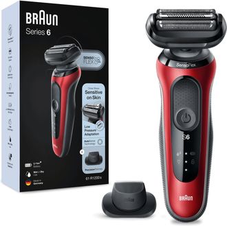 Braun Series 6 61-r1200s Afeitadora El&eacute;ctrica Negro Rojo
