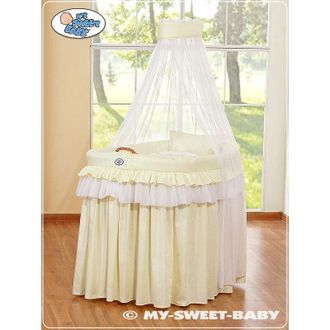 OEM Mois&eacute;s De Mimbre Con Dosel - Princesa El Principito Crema