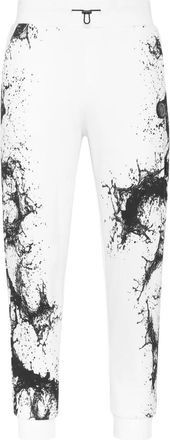 Plein Sport Jogging Broeken Splash - Heren - Trainingsbroeken - Wit - 2XL - Katoen - Fitness