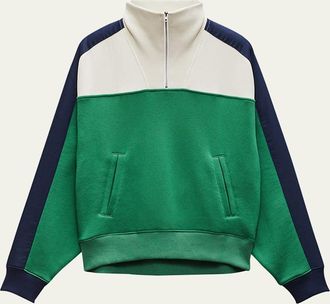 Rag & Bone Vintage Color Block Half-Zip Jacket