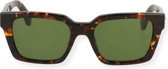Off-white Branson 53mm Square Sunglasses in Brown Havana/Green at Nordstrom Rack