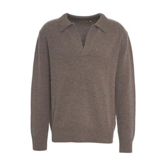 Rue De Tokyo V-neck Knitwear, male, Brown, Size: L Luxurious Knitwear Marrone Aw25