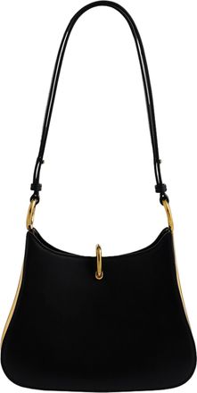 Paco Rabanne Structured Leather Shoulder Bag With Gold Accents