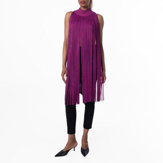 Burberry Mouline Fringed Cape