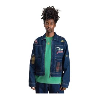 Patta Heren, Jassen, Blauw, Maat: XS Denim