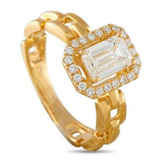 Luxury Bazaar 18K Yellow Gold 1.25ct Diamond Ring ALR-20068-Y