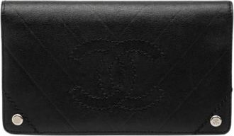 Chanel Pre-owned Vintage Long Wallet (Bi-fold) - Dames - Vintage Accessoires - Zwart - ONE Size - Leer - Vintage