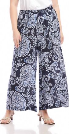 Karen Kane Wide-Leg Pants - Plus Size In Paisley