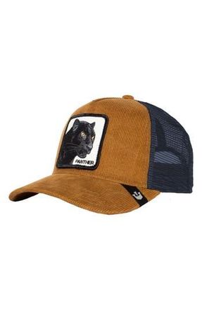 Goorin Brothers Panthuroy Panther Patch Corduroy Trucker Hat in Whiskey at Nordstrom Rack