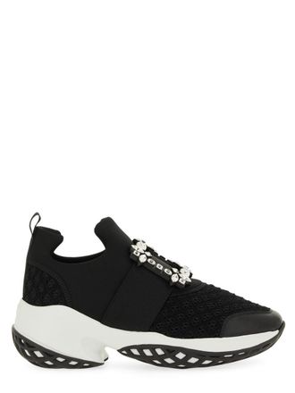 Roger Vivier Viv Run Slip-On Crystal Accents Sneakers
