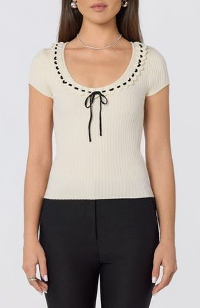 ASTR the Label Lina Scoop Neck Knit Top in Cream at Nordstrom, Size X-Small