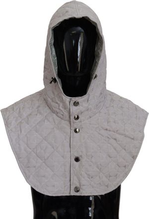Dolce & Gabbana White Quilted Whole Head Wrap One Size Nylon Mens Hat