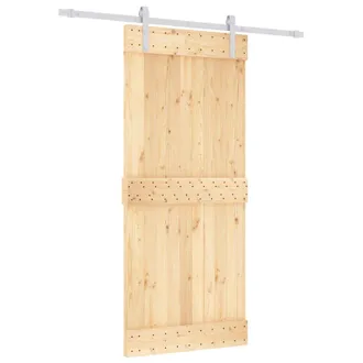 vidaXL Puerta Corredera Natural Y Blanco 90 X 210 Cm Vidaxl