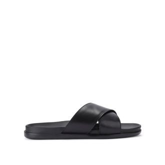 Kurt Geiger Mens Leather Rome Sandals - Black - Size UK 11