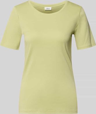 s.Oliver Red Label Regular Fit T-Shirt aus reinem Baumwoll-Interlockjersey in Lind, Gr&ouml;&szlig;e 34