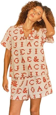 Ace & Jig Holden Button-up Patch Pocket Shirt in Monogram at Nordstrom, Size Xx-Small