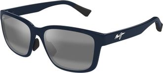 Maui Jim Glanzende Blauwe Zonnebril - Heren - Zonnebrillen - Blauw - 58 MM - Accessoires