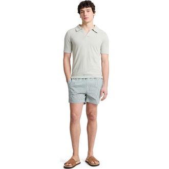 Onia Classic Charles 4 Swim Trunk in Sage/white at Nordstrom, Size X-Large