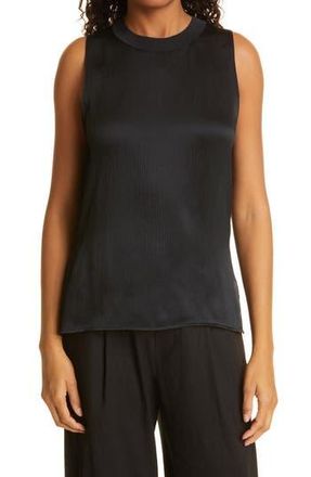 Vince Ribbed Silk Tank Top in Black at Nordstrom Rack, Size X-Small