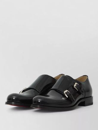 Christian Louboutin moustachou monk lace up shoes buckles
