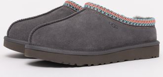 UGG Womens Logo Detail Slippers in Grey Recycled Material - Size UK 8