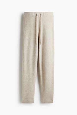 H&M Fine-knit Joggers in Light Beige Melange at Nordstrom, Size Xx-Large
