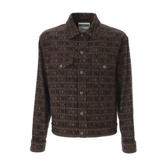 Moschino Logo Jacket - male - Moschino - Denim Jackets - Brown - M - Jackets