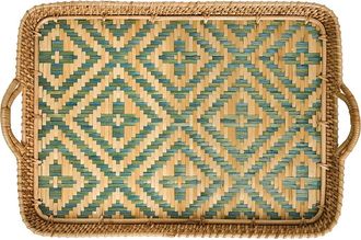 Juliska Villa Seville Wicker Tray in Chambray at Nordstrom
