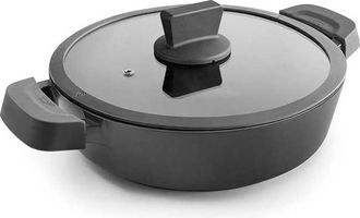 Lacor Tartera Con Tapa Antiadherente Titanium Pro 7.3 L Aluminio 36 Cm Olla Para Guisos Grandes