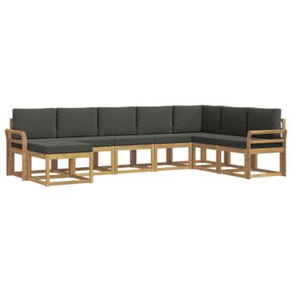vidaXL Conjunto De Sof&aacute;s De Exterior 8 Pcs Blanco Y Antracita Vidaxl