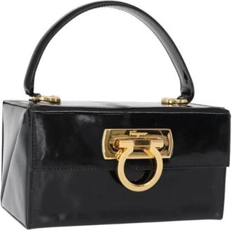 Ferragamo Pre-owned Mini Bags, female, Black, Size: ONE SIZE Pre-owned Coated Canvas Mini Bag