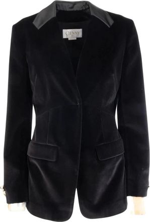 Genny Chaqueta de terciopelo con adornos de cristal - Jackets - Mujer - Negro - XS