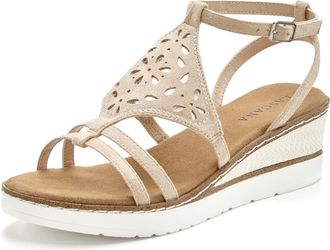 Lascana Sandalette »Sommerschuh« Sandalette, Sommerschuh mit Keilabsatz gepolsterter Innensohle VEGAN